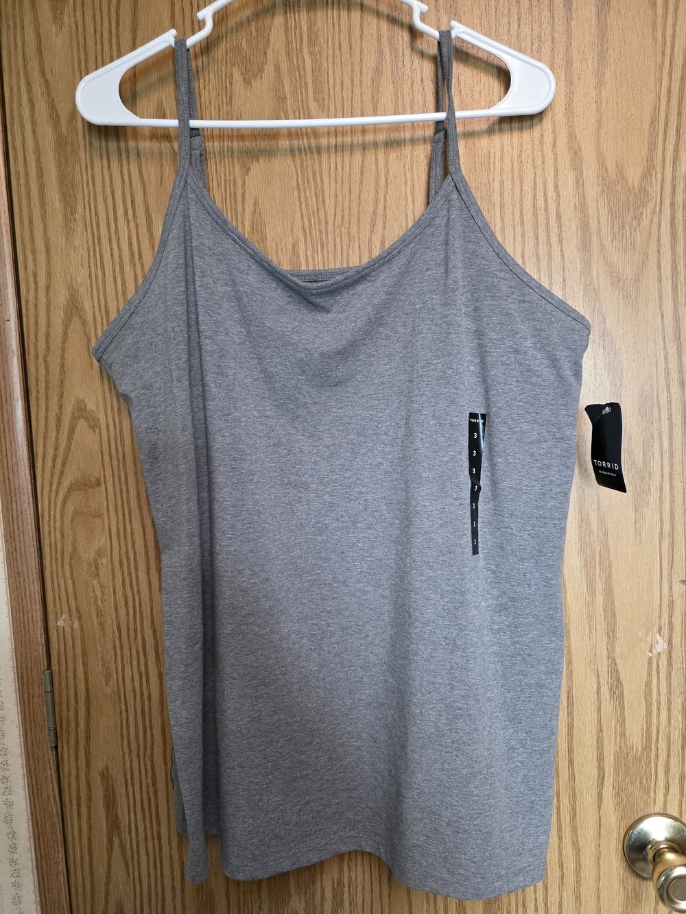 Torrid Gray Scoop Neck Tank Top - Lightweight Spaghetti Strap